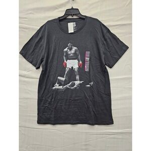 Muhammad Ali Graphic T-Shirt Mens XXL Black Red Boxing‎ Gloves Ali vs Liston Tee